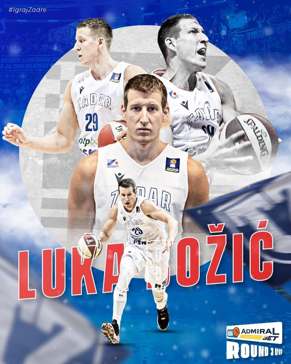 Zadarski tjednik Luka Božić po drugi put ove sezone MVP kola!